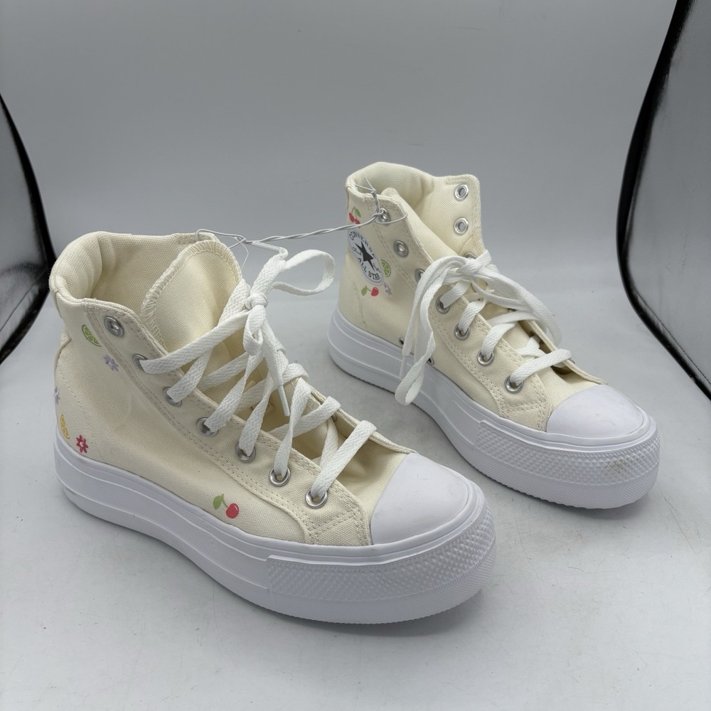 Converse Shoes Womens Size 7 Chuck Taylor All Star Platform High Top Fruit Embr
